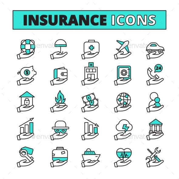 Insurance Icons Set