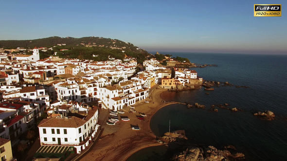 Mediterranean Village Aerial Shoot at Sunset