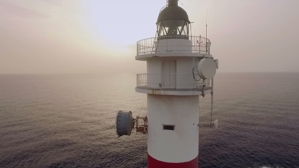 Aerial  Flight Over The Lighthouse