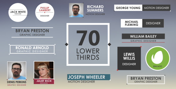 70 Lower Thirds Pack