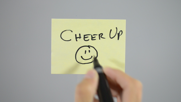 Cheer Up, Smiley Sticky Note (2 in 1)