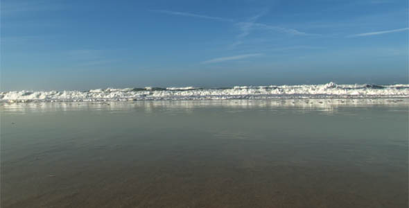 Sandy Beach with Reflection