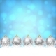 Christmas Balls On Shiny Blue Background - GraphicRiver Item for Sale