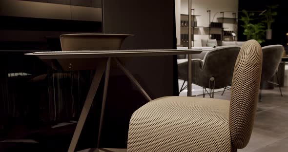 Fabric Modern Brown Gray Chair and Modern Textile Armchair