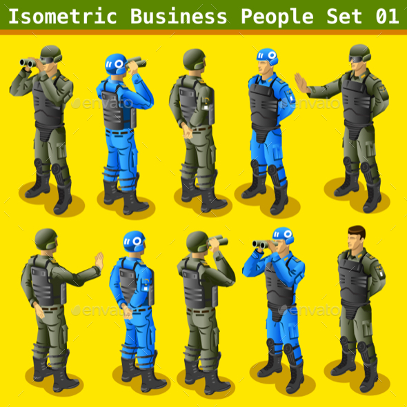 Soldier 01 People Isometric