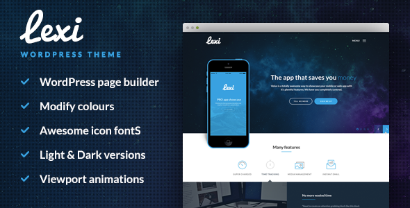 Lexi – Mobile App WordPress Theme