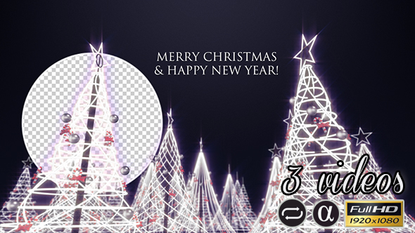 Neon Christmas Trees - 3 Pack alt