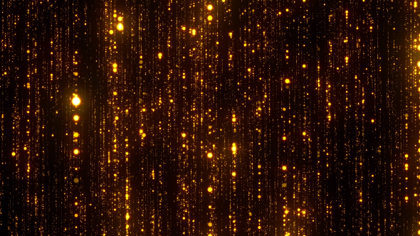 Gold Sparkling Particles Background