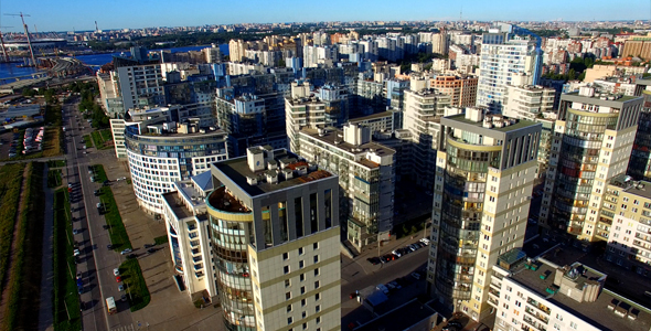 City Buildings Aerial Shot 5 alt