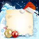 Christmas Background with Parchment and Hat - GraphicRiver Item for Sale
