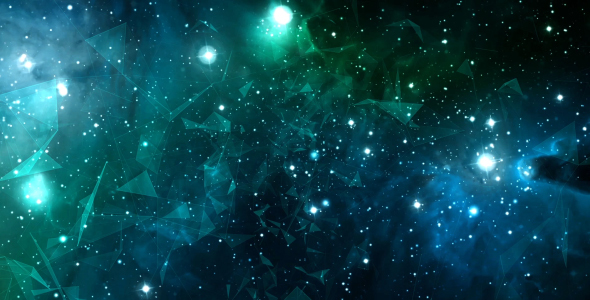 Space Nebulae Flight Background with Plexus alt