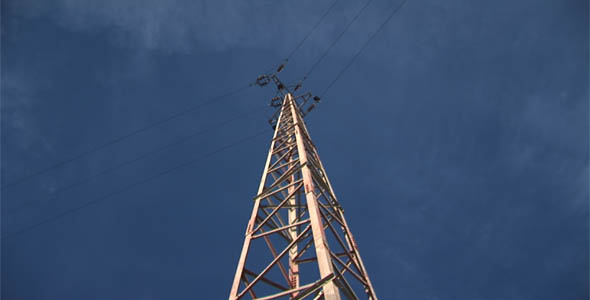 Electrical Tower with Clouds 2