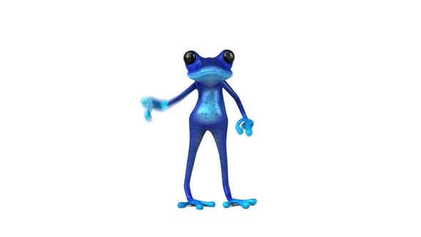 Fun 3D cartoon frog dancing
