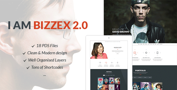 Bizzex - Modern Flat Portfolio Theme