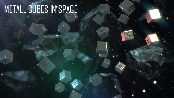 Metal Cubes In Space