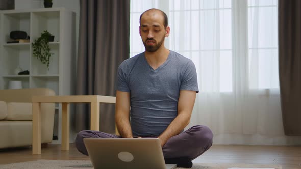 Upset Man in a Video Call During Coronavirus