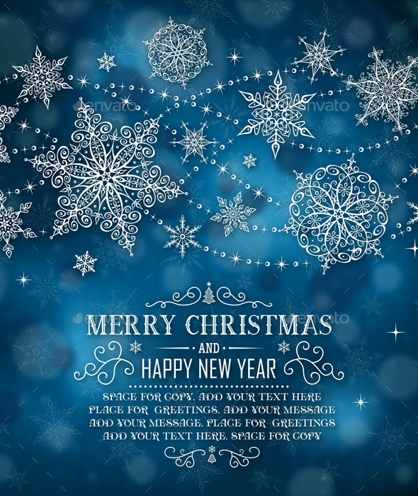 Christmas Greeting Card with Space for Copy