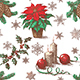 Seamless Pattern with Christmas Decorations - GraphicRiver Item for Sale