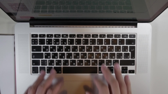 Typing On A Laptop Keyboard