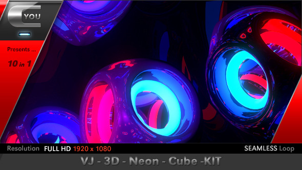 VJ 3D Neon Cube Kit