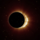 Solar eclipse with Particles