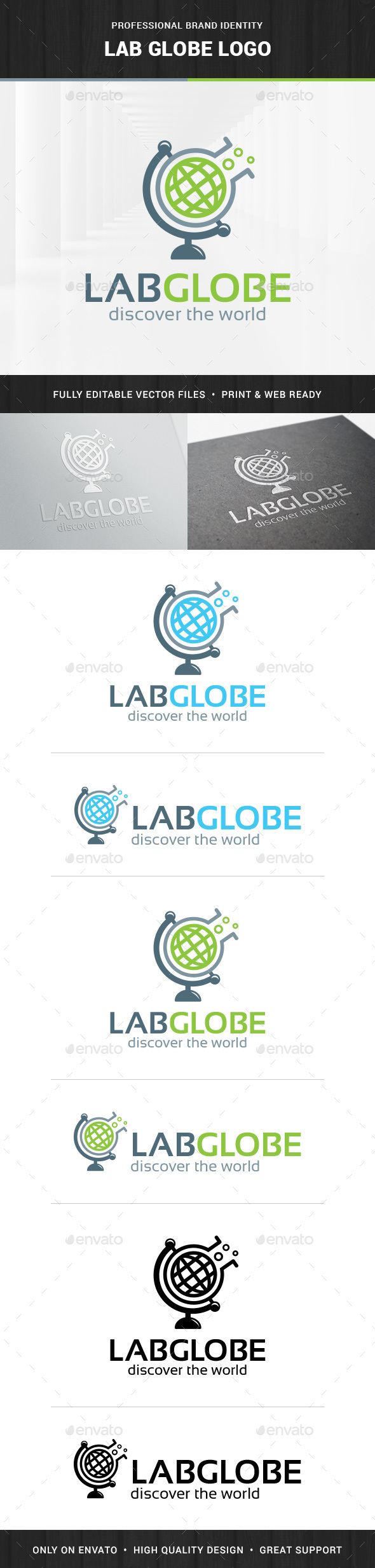 Lab Globe Logo Template