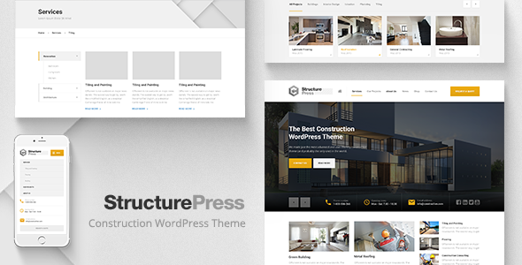 StructurePress - Motyw WordPress dla budownictwa i architektury