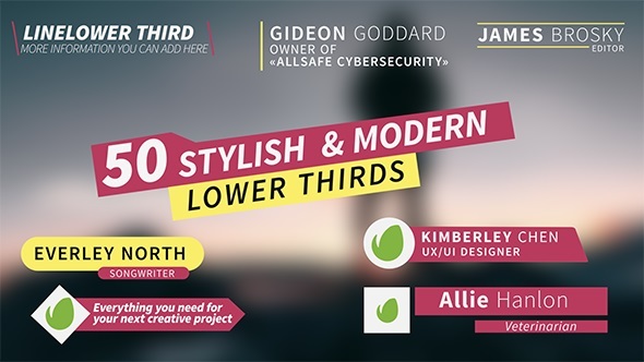 50 Stylish & Modern Lower Thirds