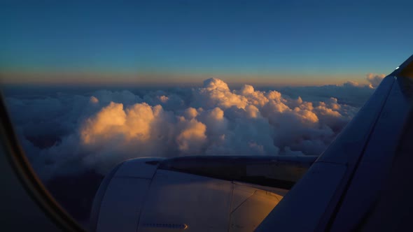 Airplane View Through the Window