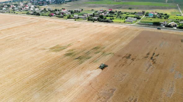 The Combine Works in the Field