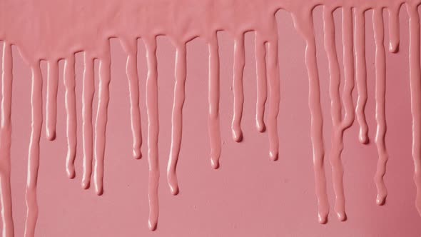 Pink Paint Background Color Tint Drops on Wall Closeup