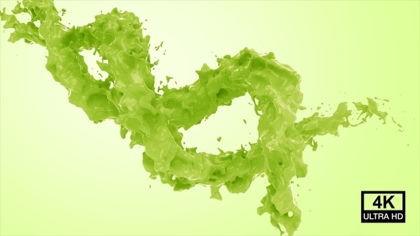 Kiwi Fruit Juice Flow Mixed 4K alt