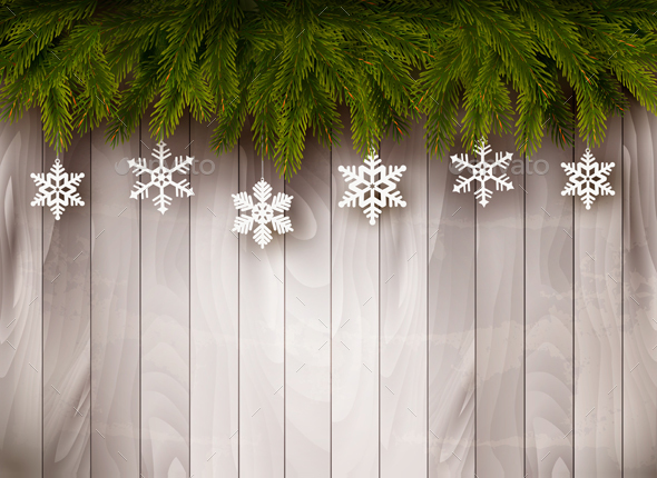 Background with Christmas Tree Branches