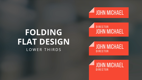 Folding Flat Design Lower Thirds Template alt