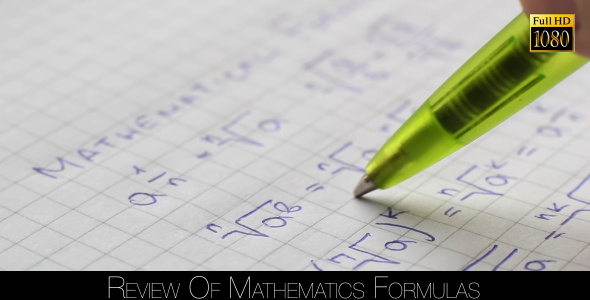 Review Of Mathematics Formulas 4
