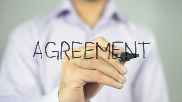 Agreement, Writing on Transparent Screen