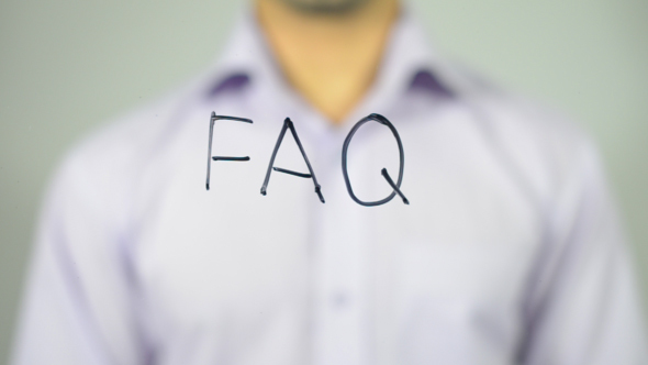 FAQ, Man Writes on Transparent Screen