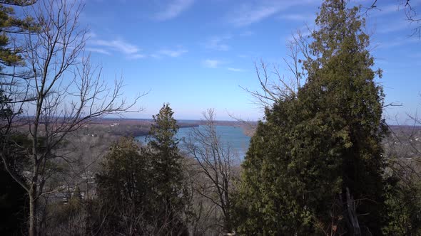 View of Niagara River from Queenston Heights Park in Niagara region (Niagara Falls, Ontario parks) -