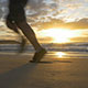 Running Along the Beach at Sunrise - VideoHive Item for Sale