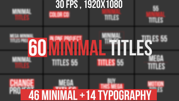 60 Minimal Titles