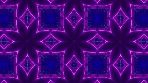 Blinking Blue Light Purple Kaleidoscope Loop 4 K 13