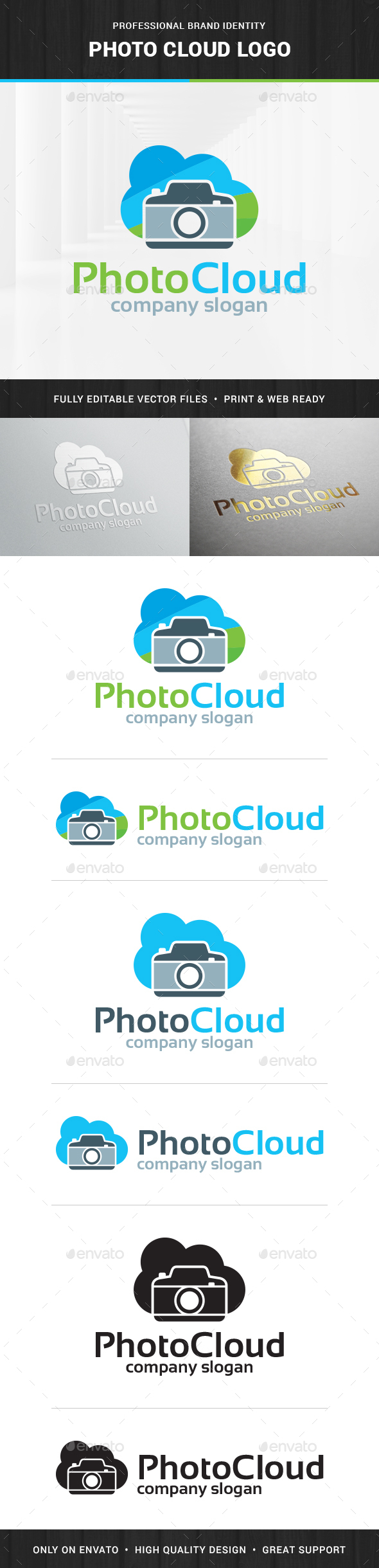 Photo Cloud Logo Template