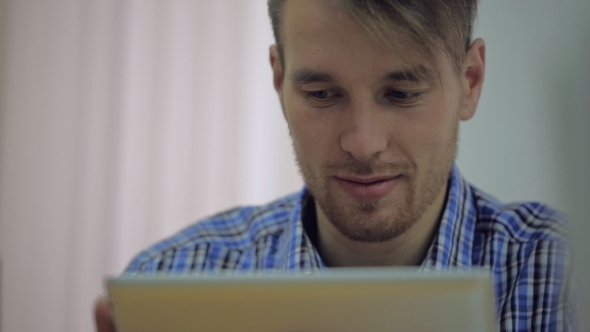 Attractive Young Business Partner Working In His