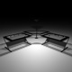 Black glass desk - 3DOcean Item for Sale