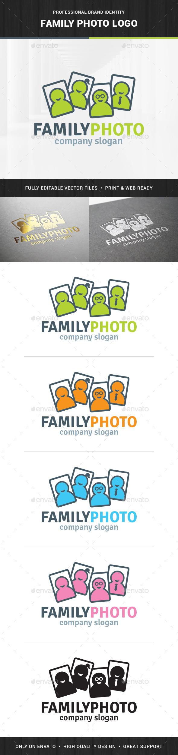 Family Photo Logo Template