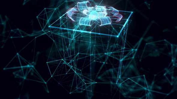 Gift Hologram Close Up 4k