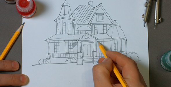Man Draws Architectural Building alt