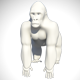Low Poly Base Mesh Gorilla - 3DOcean Item for Sale