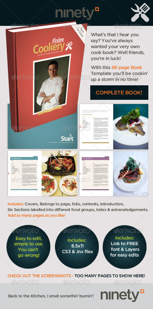 Modern Cookery Book Template