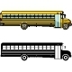 Colored and Silhouettes of School Buses - GraphicRiver Item for Sale